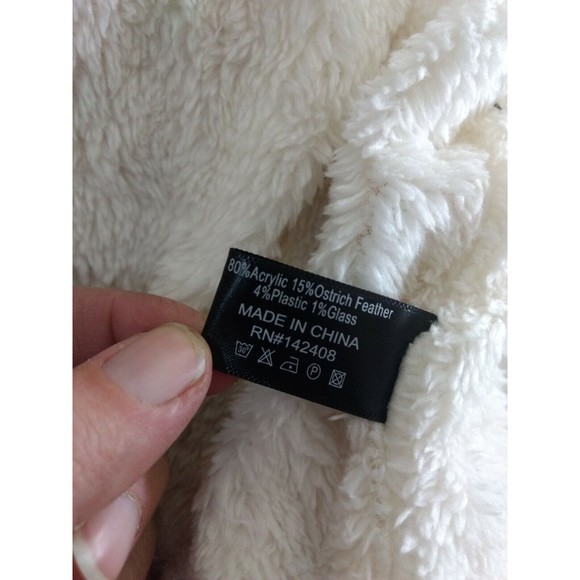 New Cara New York Women's Pink Knit Hat Flower Pom Pom OSFM Ostrich Feathers - Picture 6 of 6